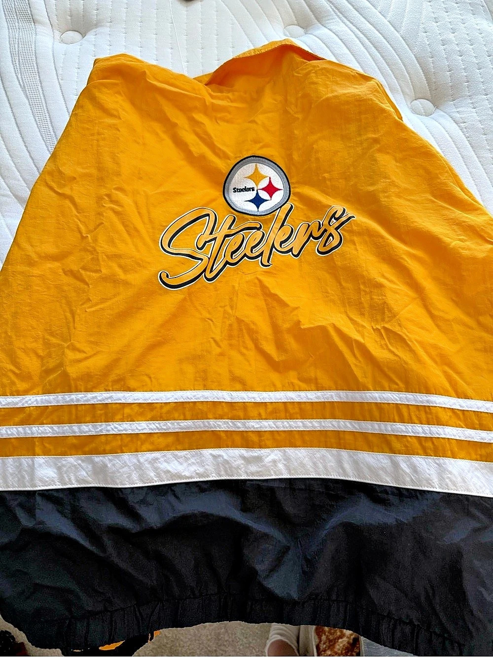 Starter Color Block Jacket Yellow & Black Size Medium Like New